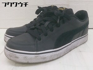 ◇ PUMA プーマ 366142-11 COURT POINT VULC V2 SL SD BG スニーカー シューズ サイズ22.5cm ブラック レディース