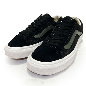 バンズ オールドスクール ビンテージ ブラック 26.5cm VANS OLD SKOOL VINTAGE 正規品 美品 復刻 年代 カジュアル ヴァンズ 黒 緑 シューズ