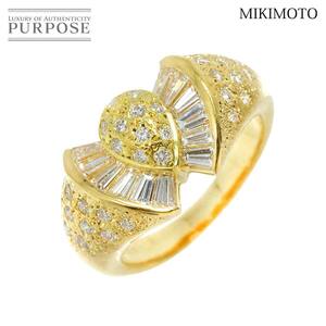 ミキモト MIKIMOTO 14号 リング ダイヤ 1.20ct K18 YG イエローゴールド 750 指輪 Diamond Ring 90224293