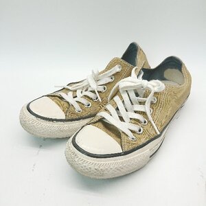 ◇ CONVERSE コンバース オールスター 無地 カジュアル スニーカー サイズ23.5 カーキ レディース E