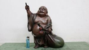　金工師　元光 　布袋像　布袋　唐金　細密　銅　仏像　置物　仏教美術　　寺院　煎茶道具　茶道具
