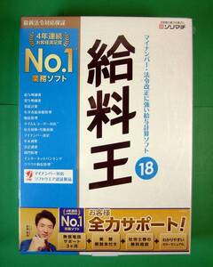 【1729】 4933391307075 ソリマチ 給料王18 Windows用 新品 給与 管理ソフト 社会保険 年末調整 法定調書 給料 マイナンバー 勤怠 有給休暇