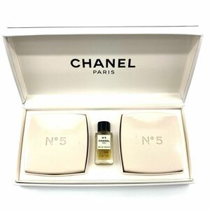 金3 CHANEL No.5 サヴォン オードゥ トワレ ギフト セット 石鹸 75g×2 香水ミニボトル シャネル ナンバーファイブ フレグランス