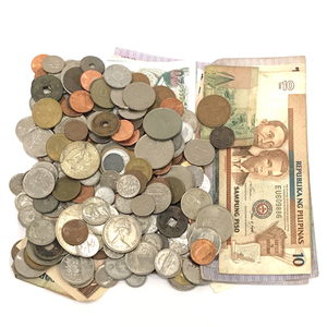 フィリピン 中国 アメリカ 韓国 等 外国 硬貨 紙幣 外貨 古銭 まとめ セット 総重量約0.7kg