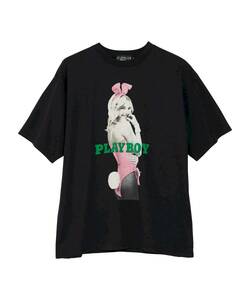 新品 限定復活第２弾！希少！HYS×PLAYBOY 半袖Tシャツ『PLAYMATE ASHLEY』黒 Ｍ