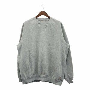 SALE/// Carhartt カーハート 無地 スウェット トレーナー ワーク 前V グレー (メンズ 2XL) P5160