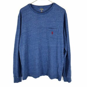 Polo by Ralph Lauren ポロバイラルフローレン ワンポイントロゴ 長袖Ｔシャツ ネイビー (メンズ M) O1544