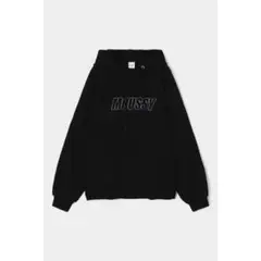 MOUSSY LOGO EMBROIDERY パーカー BLK