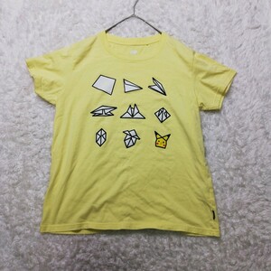 UNIQLO　ユニクロ　ポケモン　ピカチュウ　Ｔシャツ　黄色　イエロー　折り紙