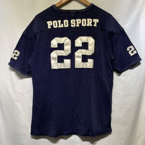 希少! 90s POLO SPORT ナンバリング フットボール Tシャツ ビンテージ RALPH LAUREN ラルフローレン 80s