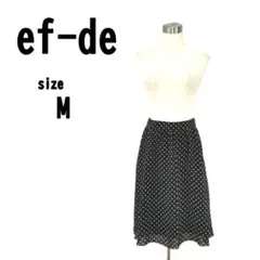 【M(9)】ef-de エフデ レディース スカート 薄手 シフォン生地 爽やか