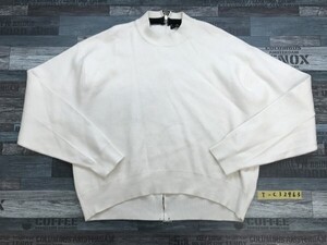 ZARA ザラ レディース バックジップ オーバーサイズ ニット プルオーバーカットソー S 白