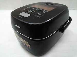 ★動作品 ZOJIRUSHI 象印 NW-JU10 極め炊き 圧力IH式炊飯器 鉄 くろがね仕込み 豪炎かまど釜 ブラック 5.5合 2019年製 0120-315E ♪@100★