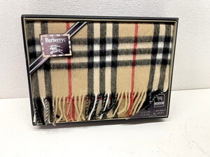 2411-102　Burberrys バーバリー ひざ掛 毛100% ラム100% 西川産業 80cm×130cm フサ込み