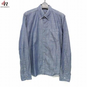 13SS SOPHNET. ソフネット SOPH ソフ GIZA DENIM B.D SHIRT 長袖 ボタンダウン デニムシャツ INDIGO M