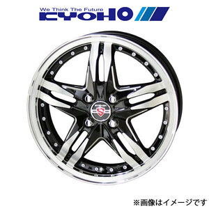 共豊 アルミホイール 1本 シュタイナー LSV フレア MJ34S(16×5.0J 4-100 INSET45 ブラックポリッシュ)KYOHO STEINER LSV