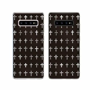 Galaxy S10+ ( SC-04L / SCV42 ) ギャラクシー スマホ ケース ハード カバー クロス 十字架 白