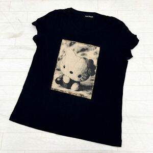 1465◎ Jane Marple ジェーンマープル トップス カットソー Tシャツ 半袖 ハローキティ カジュアル ブラック レディースS