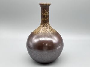 備前焼風　花瓶　花器　壺　高さ約20.5cm / 華器　和風　焼物　陶磁器【F701S3】