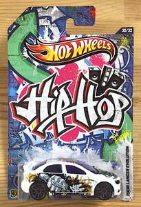 即決!WALMART限定 2013 ホットウィール ☆ HIPHOP 2008 ランサー エボリューション 白 