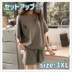 セットアップ レディース 上下セット Tシャツ 半袖 ショートパンツ 3XL