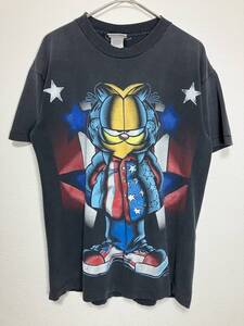 【超レア入荷!!】ガーフィールド USA シングルステッチ Tシャツ 黒 M【管理番号B84】