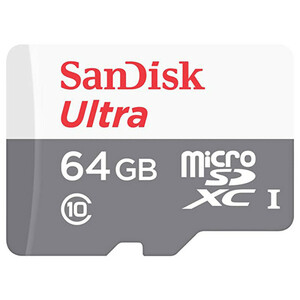 64GB マイクロSD Ultra microSDXCカード Class10 UHS-I対応 SanDisk サンディスク SDSQUNR-064G-GN3MN/5077/送料無料