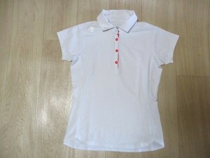 デサント・半袖ポロシャツ・白色・サイズS