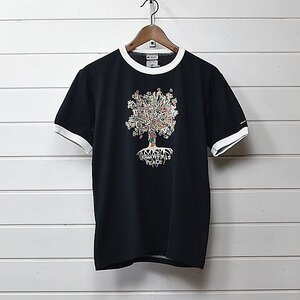 新品 難あり columbia コロンビア 半袖Tシャツ ツリー柄 ブラック メンズM｜22h2264