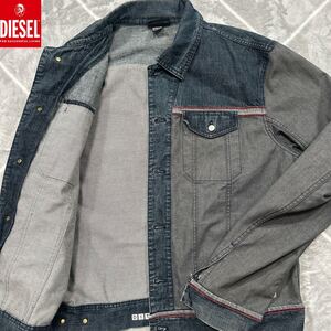 【イタリア製XL】極美品 最高傑作 DIESEL ディーゼル Gジャン デニムジャケット XLsize ボタン刻印 インナーロゴ【漂う高級感】極上の一着