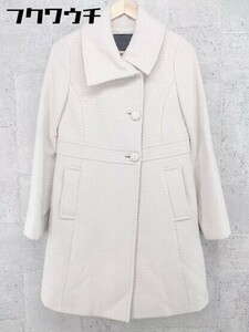 ■ UNTITLED アンタイトル アンゴラ混 長袖 コート サイズ2 ホワイト系 レディース