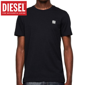 ディーゼル Tシャツ メンズ 半袖Tシャツ DIESEL ブランド ロゴ入り 黒 ブラック 3XL 大きいサイズ トップス ユニセックス 丸首 クルーネッ