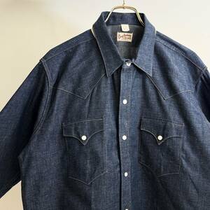 希少《 Dead Stock / Big Size 17 》50s60s デッド【 Big Smith Buckaroo ビッグスミス ビンテージ インディゴ デニム ウエスタンシャツ 】