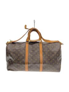 LOUIS VUITTON◆キーポル・バンドリエール50_モノグラム・キャンバス_BRW/PVC/BRW