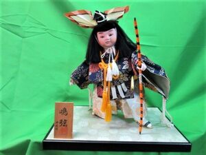 五月人形『鳴弦（めいげん)』　峰徳作　日本人形　端午の節句 高さ33cm 保管品 海外土産 こどもの日 和風 インテリア