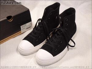 管MS213★新品/30cm★コンバース オールスター ハイカット 限定 SUEDE BKPLUS HI ブラック黒色＋白ソール 32059481★REACT/スエード