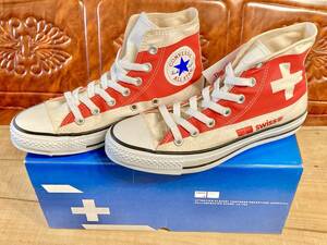 ★☆世界限定100足!希少レア!コンバース ALL STAR SWISS 4 23cm converse オールスター スイス航空 コラボ ビンテージ デッド 218☆★