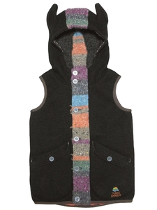 rulezpeeps ルールズピープス 【HEMP WOOL TURTLE VEST】 ヘンプ × ウール ニット 中綿 フードベスト Sサイズ (レディース フリーサイズ)