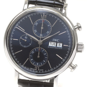 IWC SCHAFFHAUSEN IW391019 ポートフィノ クロノグラフ ローレウス 世界2500本限定 自動巻き メンズ 美品 _826596