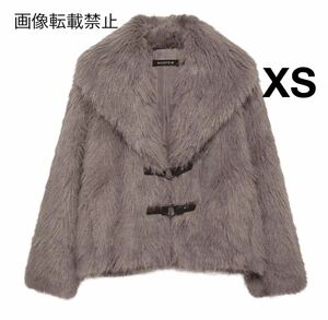 vintage ヴィンテージ レトロ ファーコート アウター XSサイズ レディース★ZARA 好きな方に★2024 A/W 秋冬新作 新品未使用★