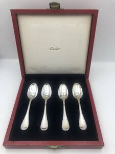 Cartier sterling ITALY　カルティエ シルバー　925 箱付き　食器　カトラリー スプーン 4本