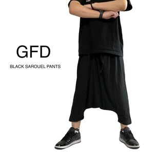 GFD ブラックサルエルパンツ アラジンパンツ バルーンパンツ ワイドパンツ ガウチョパンツ アリババパンツ モード