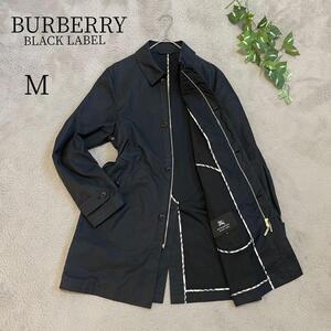 【 BURBERRY BLACK LABEL 】 ステンカラーコート M アウター ロングコート シック バーバリーブラックレーベル 三陽商会 BMA32-701-09