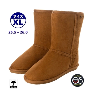 ★新品★【22652_CAMEL_XL (25.5~26.0）】レディース防寒ブーツ　ムートンブーツ　防寒＆防水＆防滑　ミドル丈　積寒地対応　高品質