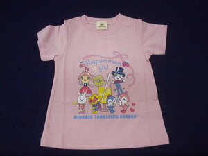 新品　100　アンパンマン半袖Ｔシャツ　ピンク　レターパック発送（代引き不可）TA3042