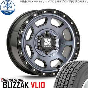 145R12 6PR スタッドレスタイヤホイールセット ハイゼットジャンボ etc (BRIDGESTONE VL1 & XTREME-J XJ07 4穴 100)