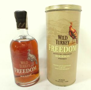 1000円スタート 酒 BOURBON WHISKEY WILD TURKEY FREEDOM 750ml 53％ ワイルドターキー フリーダム 未開栓 箱付 WHO 酒U518