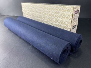 書道用下敷　2点　まとめ　紺色　濃紺　フェルト　ラシャ　半切判　厚2mm　約45x150cm 書道用具　文房具(2927)