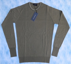 未使用/ジョン・スメドレー/メリノウール/プルオーバー/John Smedley/Merino Wool/Pullover/Hillcrest/Olive Green/XS