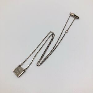 GUCCI グッチ ネックレス シルバー スクエアプレート アクセサリー P422